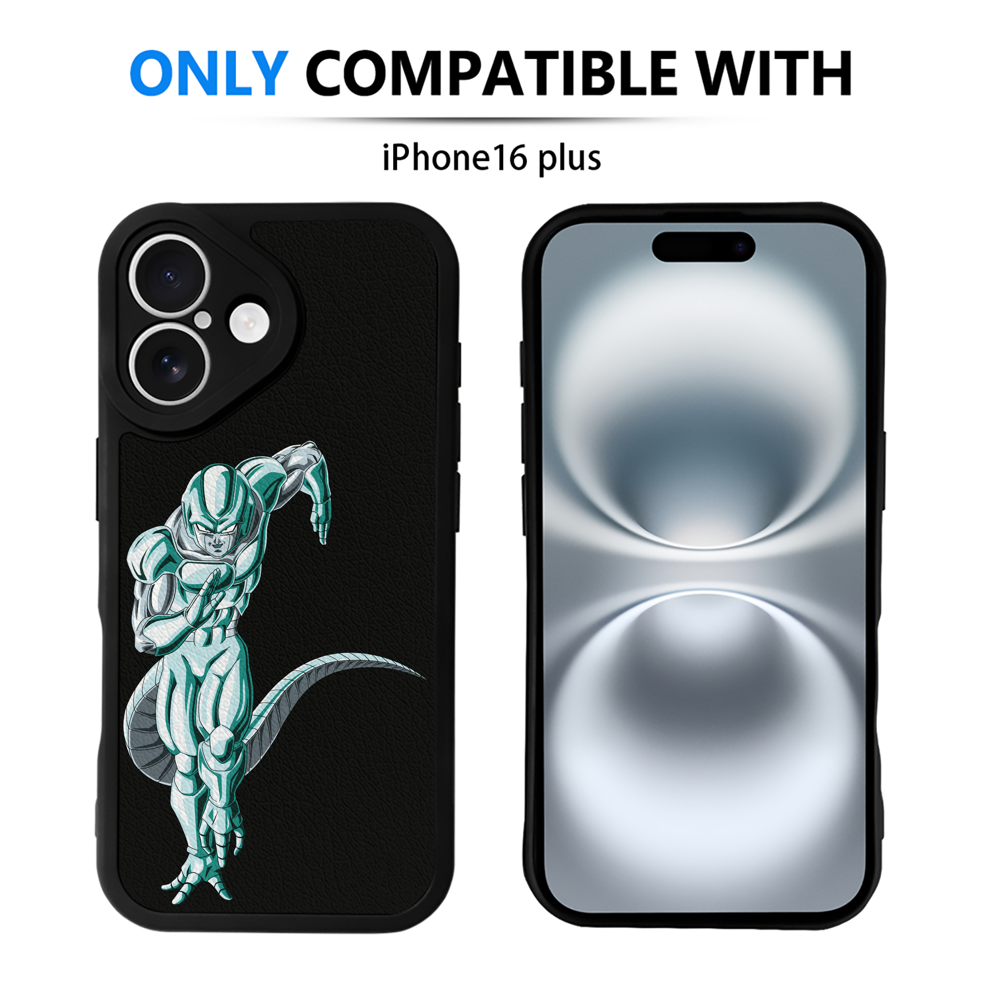 （画像用） ドラゴンボール フリーザ DRAGON BALL Frieza 【iPhone 16シリーズ対応】シリコンスマホケース（レザー調） 材質：シリコン